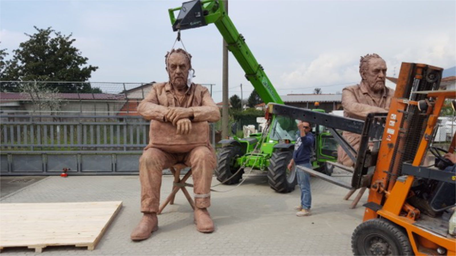 Seated man on a stool, 2016