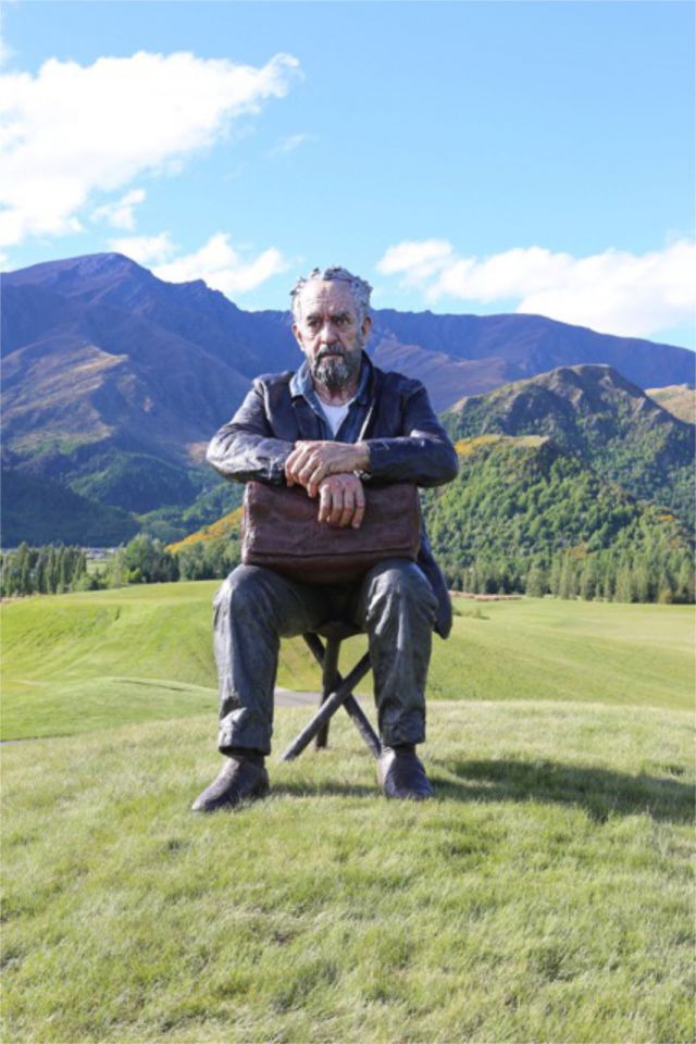 Seated man on a stool, 2017