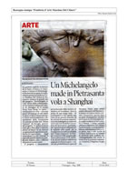 Un Michelangelo made in Pietrasanta vola a Shanghai