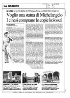 Voglio una statua di Michelangelo. I cinesi comprano le copie kolossal