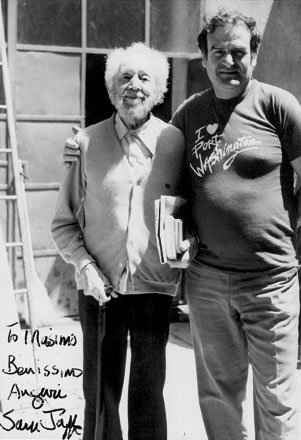 El actor Sam Jaffe con Massimo Del Chiaro.