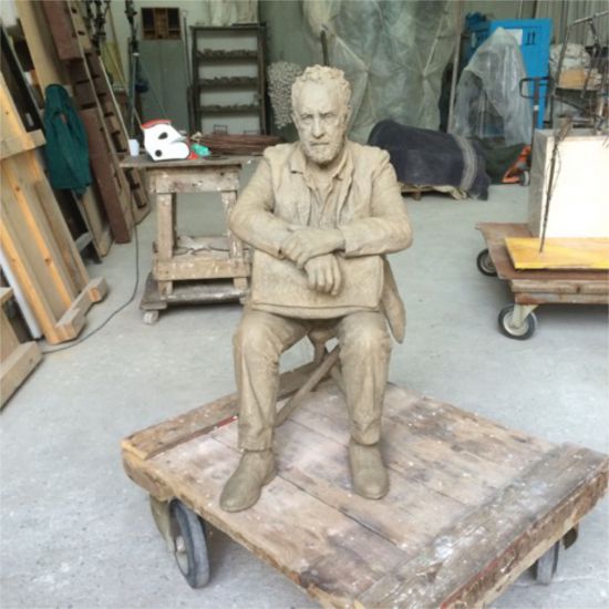 Seated man on a stool, 2016