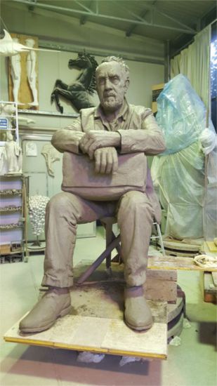 Seated man on a stool, 2016