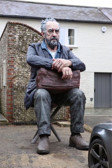 Seated man on a stool, 2016